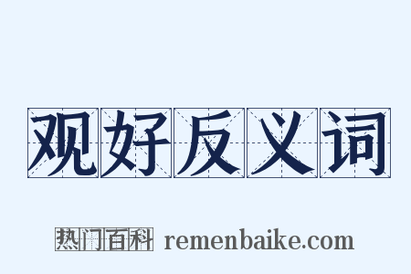 观好反义词是什么意思的图片